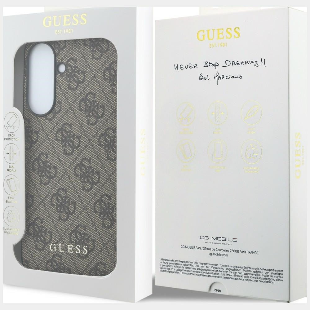 Guess Samsung Galaxy A57 5G - Θήκη με Επένδυση Συνθετικού Δέρματος - 4G Charms - Brown