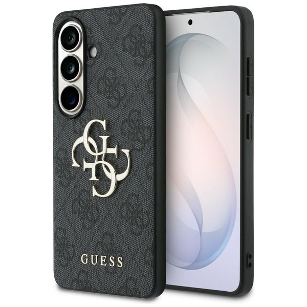 Guess Samsung Galaxy S26 - Σκληρή Θήκη με Πλαίσιο Σιλικόνης και Επένδυση Συνθετικού Δέρματος - 4G Big Metal Logo - Black
