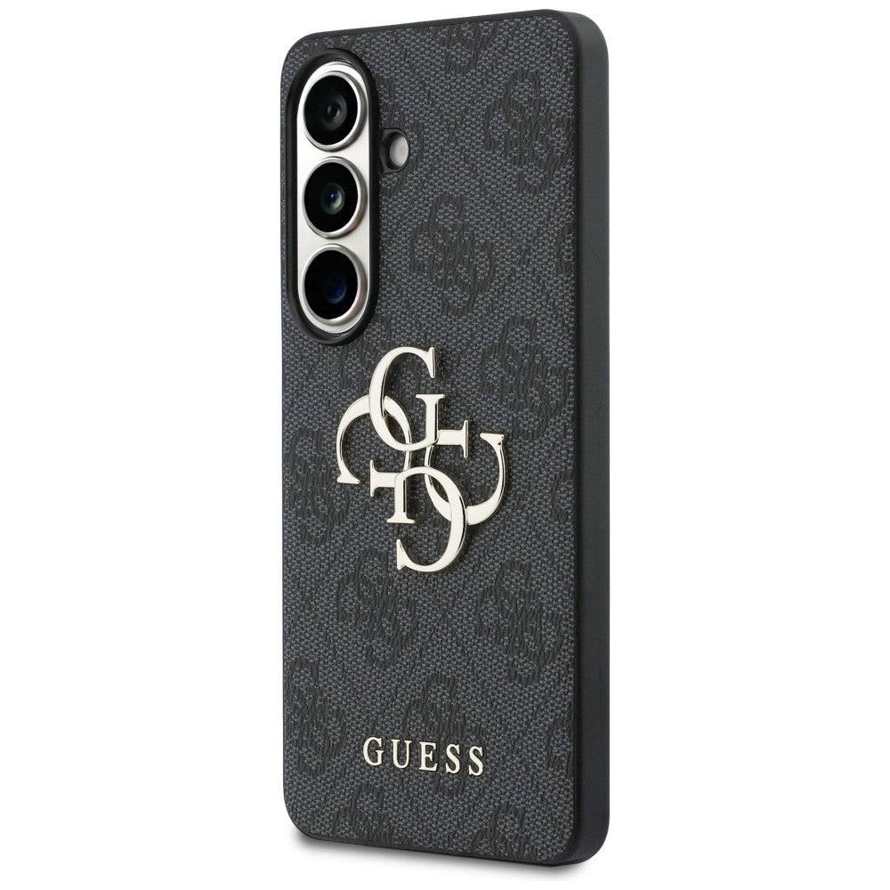 Guess Samsung Galaxy S26 - Σκληρή Θήκη με Πλαίσιο Σιλικόνης και Επένδυση Συνθετικού Δέρματος - 4G Big Metal Logo - Black