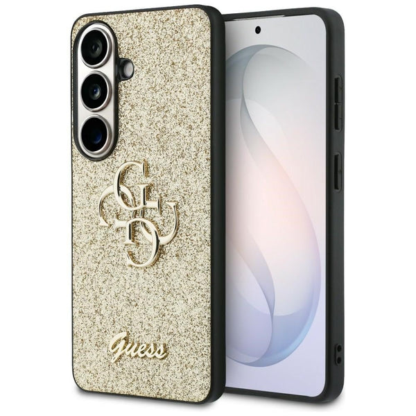 Guess Samsung Galaxy S26 - Σκληρή Θήκη Glitter με Πλαίσιο Σιλικόνης - Fixed Glitter Big 4G - Gold