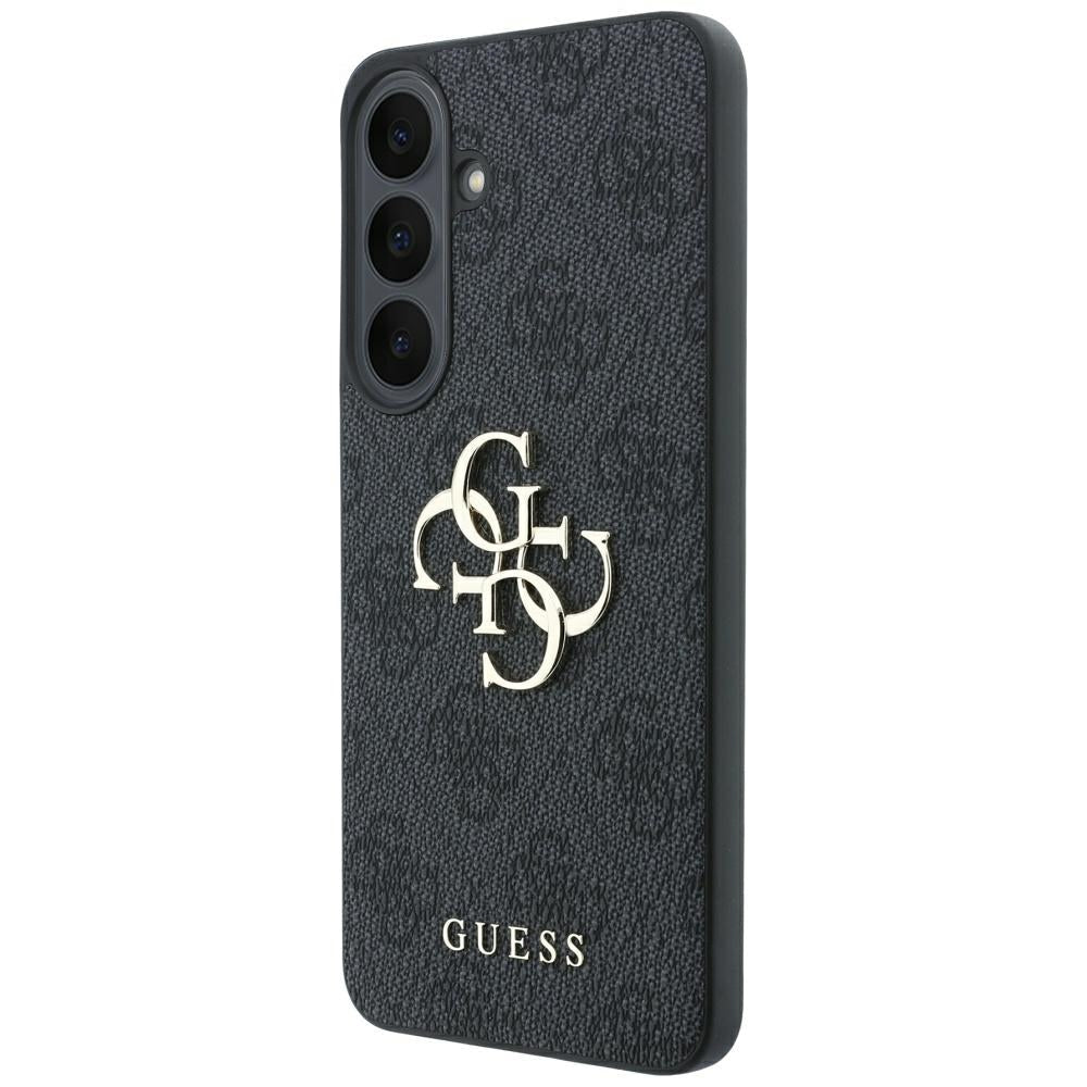 Guess Samsung Galaxy S26 FE - Σκληρή Θήκη με Πλαίσιο Σιλικόνης και Επένδυση Συνθετικού Δέρματος - Embossed 4G Ring Classic Logo - Black