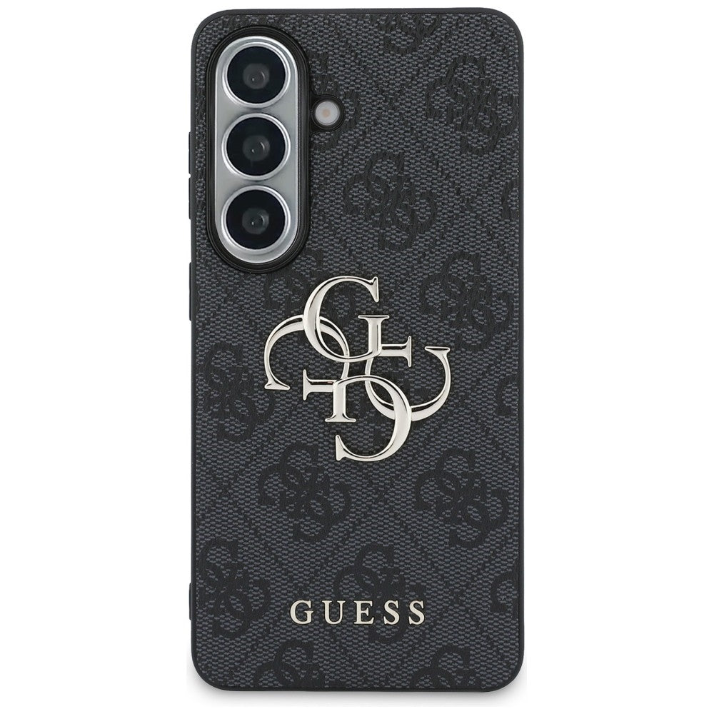 Guess Samsung Galaxy S26 Plus - Σκληρή Θήκη με Πλαίσιο Σιλικόνης και Επένδυση Συνθετικού Δέρματος - 4G Big Metal Logo - Black