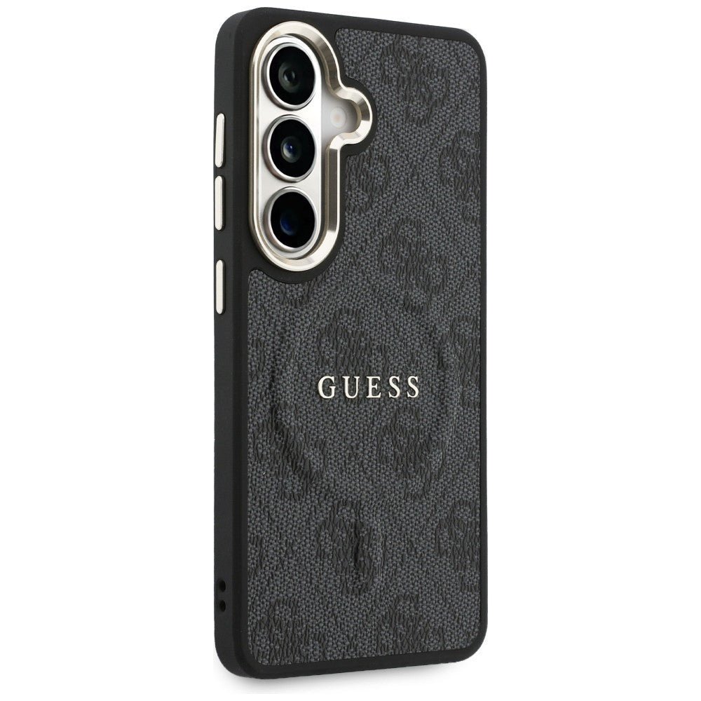Guess Samsung Galaxy S26 Plus - Σκληρή Θήκη με Πλαίσιο Σιλικόνης και MagSafe - 4G Embossed Ring - Black