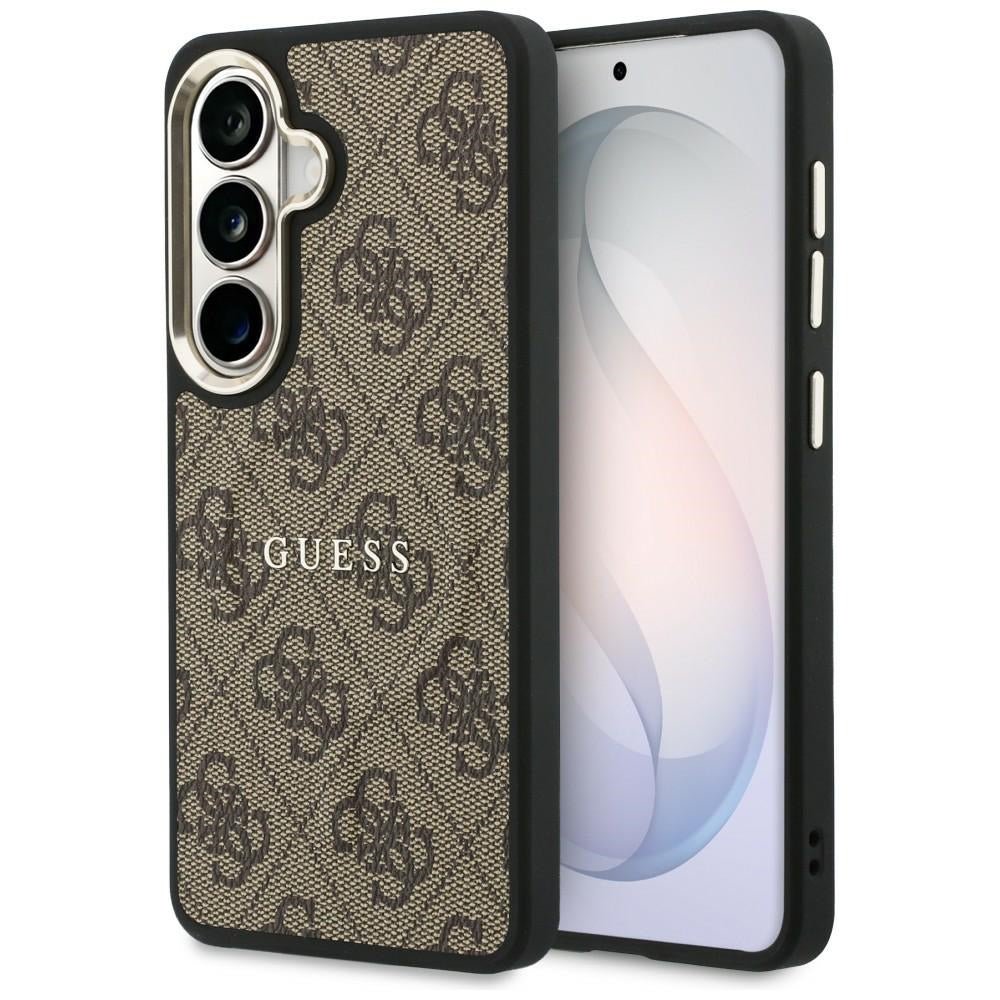 Guess Samsung Galaxy S26 Plus - Σκληρή Θήκη με Πλαίσιο Σιλικόνης και MagSafe - 4G Embossed Ring - Brown