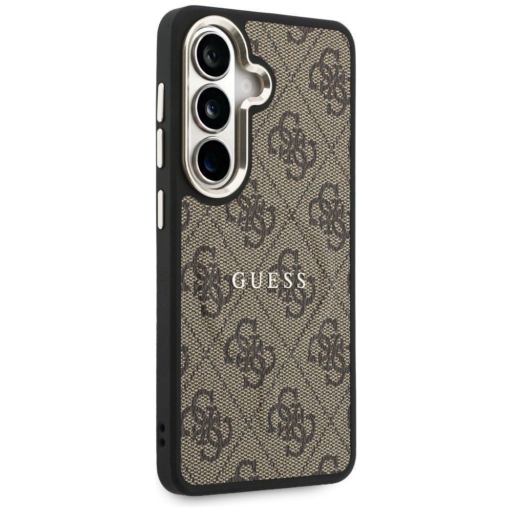 Guess Samsung Galaxy S26 Plus - Σκληρή Θήκη με Πλαίσιο Σιλικόνης και MagSafe - 4G Embossed Ring - Brown