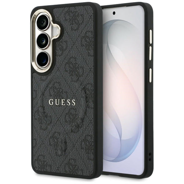 Guess Samsung Galaxy S26 - Σκληρή Θήκη με Πλαίσιο Σιλικόνης και MagSafe - 4G Embossed Ring - Black