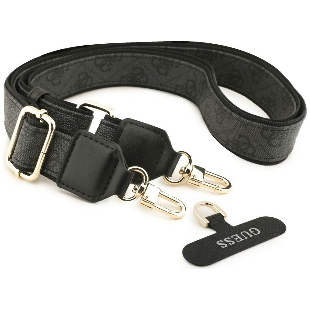 Guess Samsung Galaxy S26 - Θήκη με Επένδυση Συνθετικού Δέρματος και Λουράκι - 4G Big Rhinestone Triangle Strap MagSafe - Black