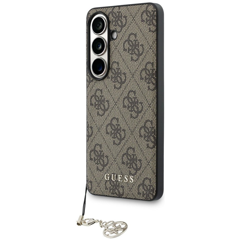 Guess Samsung Galaxy S26 - Θήκη με Επένδυση Συνθετικού Δέρματος και MagSafe - 4G Classic Logo Charm MagSafe - Brown