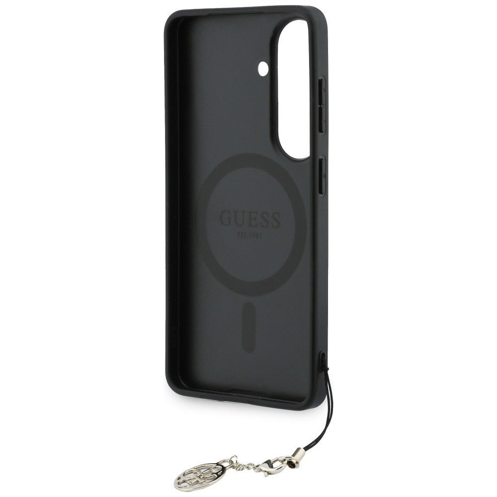 Guess Samsung Galaxy S26 - Θήκη με Επένδυση Συνθετικού Δέρματος και MagSafe - 4G Classic Logo Charm MagSafe - Brown