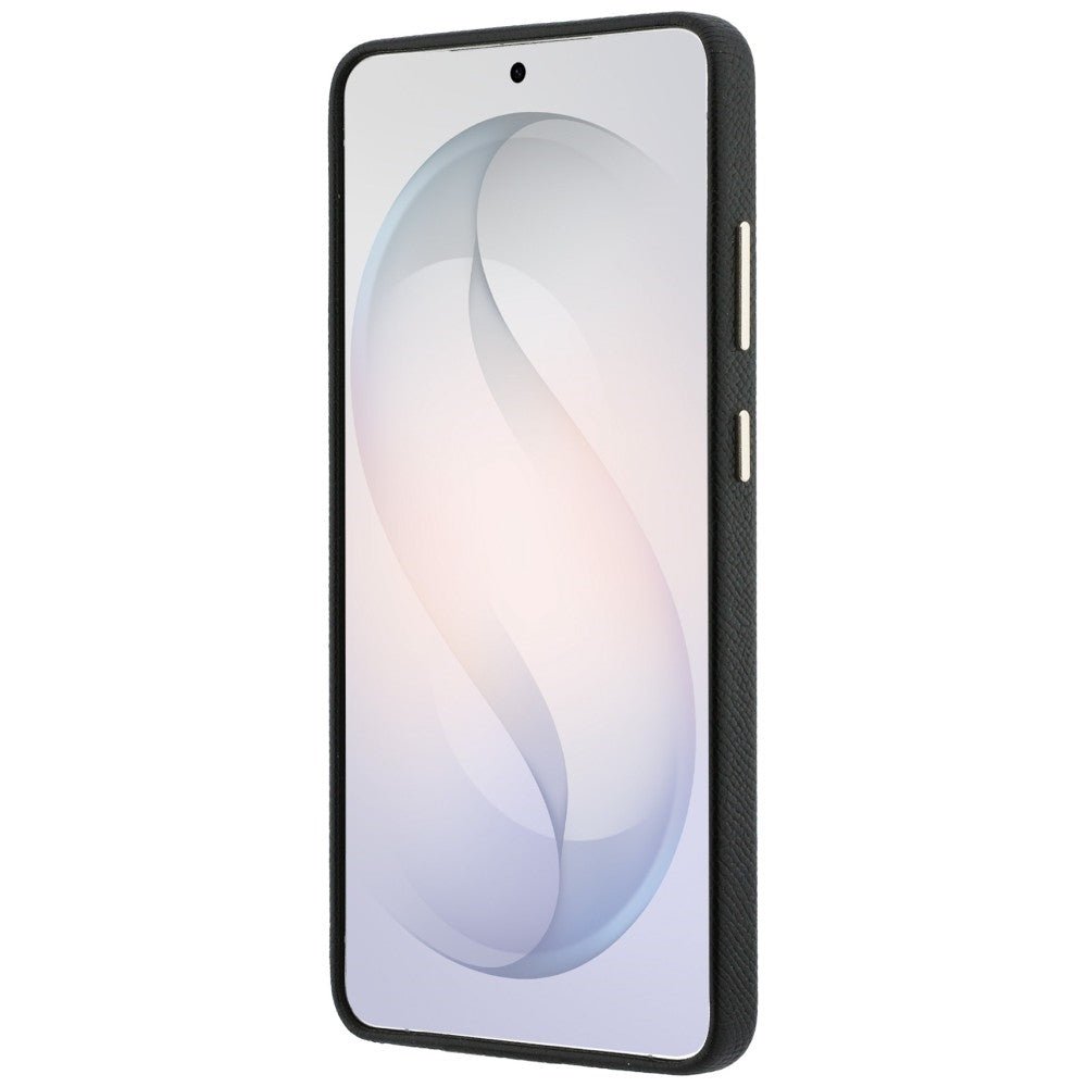 Guess Samsung Galaxy S26 Ultra - Σκληρή Θήκη με Επένδυση από Οικολογικό Δέρμα - Grained Big 4G Metal Logo - Black