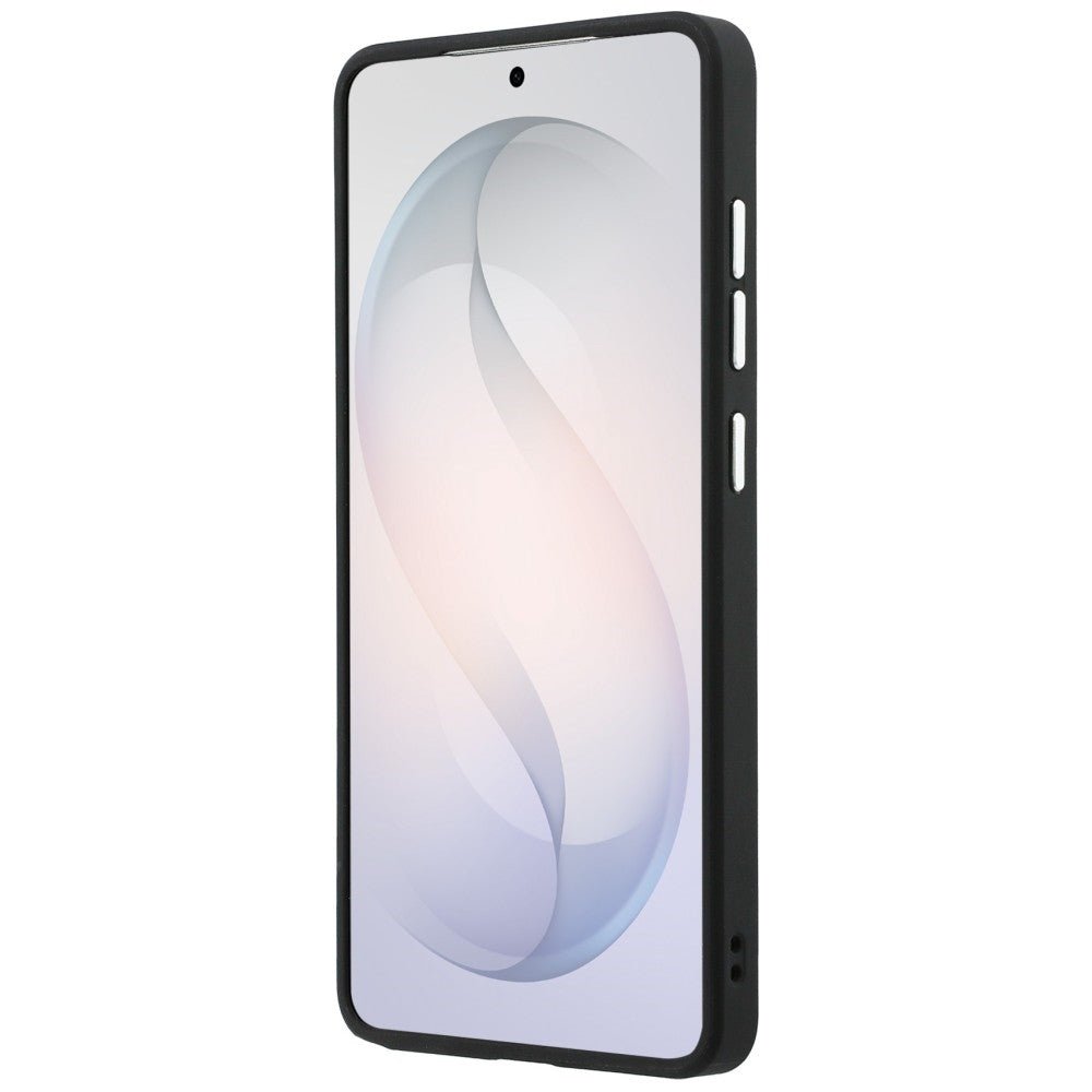 Guess Samsung Galaxy S26 Ultra - Σκληρή Θήκη με Επένδυση Οικολογικού Δέρματος - Fixed Glitter Triangle MagSafe - Black
