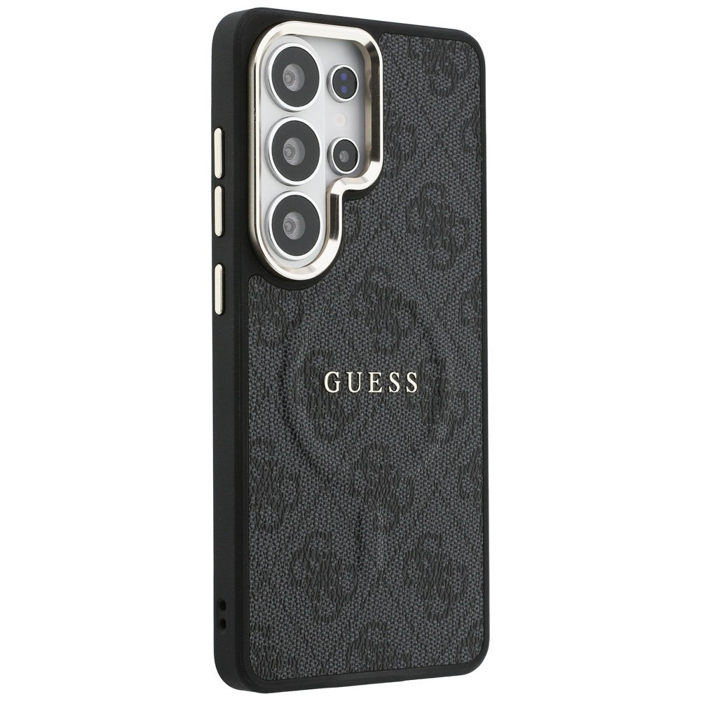 Guess Samsung Galaxy S26 Ultra - Σκληρή Θήκη με Πλαίσιο Σιλικόνης και MagSafe - 4G Embossed Ring - Black