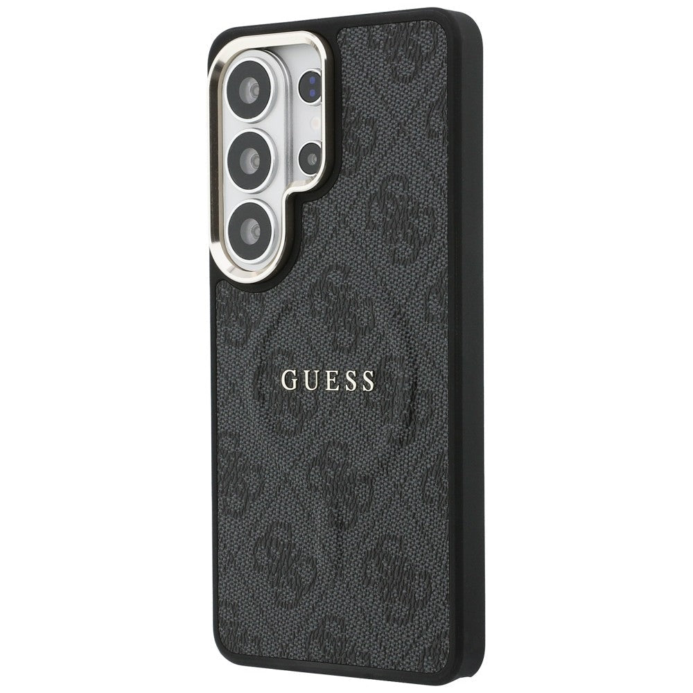 Guess Samsung Galaxy S26 Ultra - Σκληρή Θήκη με Πλαίσιο Σιλικόνης και MagSafe - 4G Embossed Ring - Black