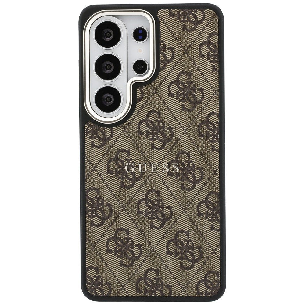 Guess Samsung Galaxy S26 Ultra - Σκληρή Θήκη με Πλαίσιο Σιλικόνης και MagSafe - 4G Embossed Ring - Brown