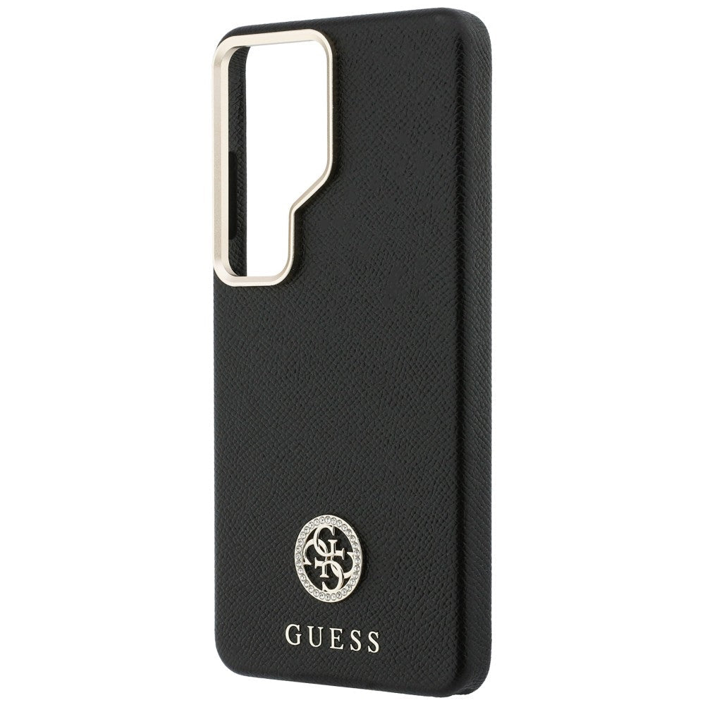 Guess Samsung Galaxy S26 Ultra - Σκληρή Θήκη με Πλαίσιο Σιλικόνης - Rhinestone Round Logo MagSafe - Black