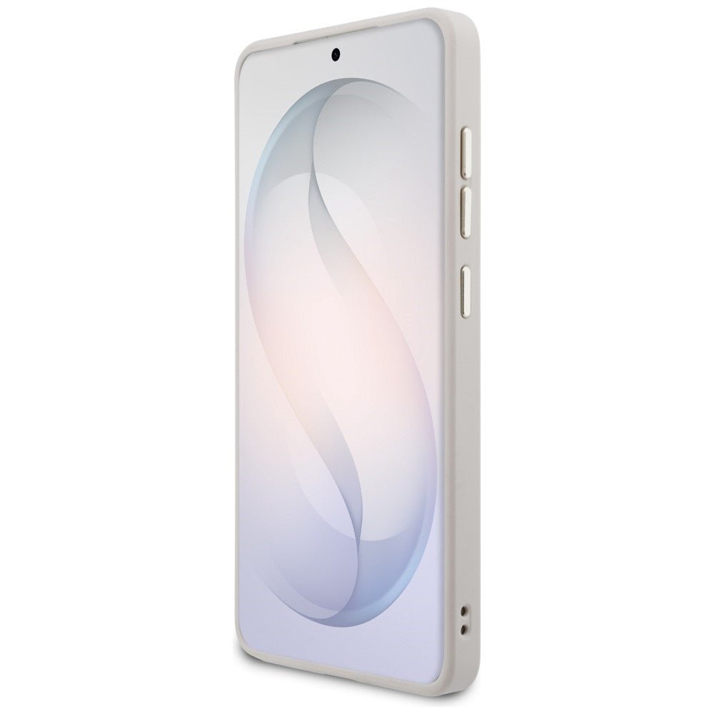Guess Samsung Galaxy S26 Ultra - Θήκη με Επένδυση Συνθετικού Δέρματος και Λουράκι - 4G Big Rhinestone Triangle Strap MagSafe - Pink