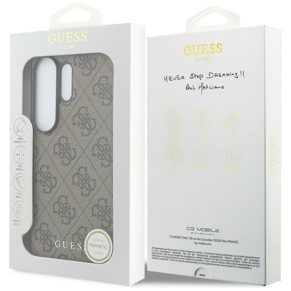 Guess Samsung Galaxy S26 Ultra - Θήκη με Επένδυση Συνθετικού Δέρματος και MagSafe - 4G Classic Logo Charm MagSafe - Brown