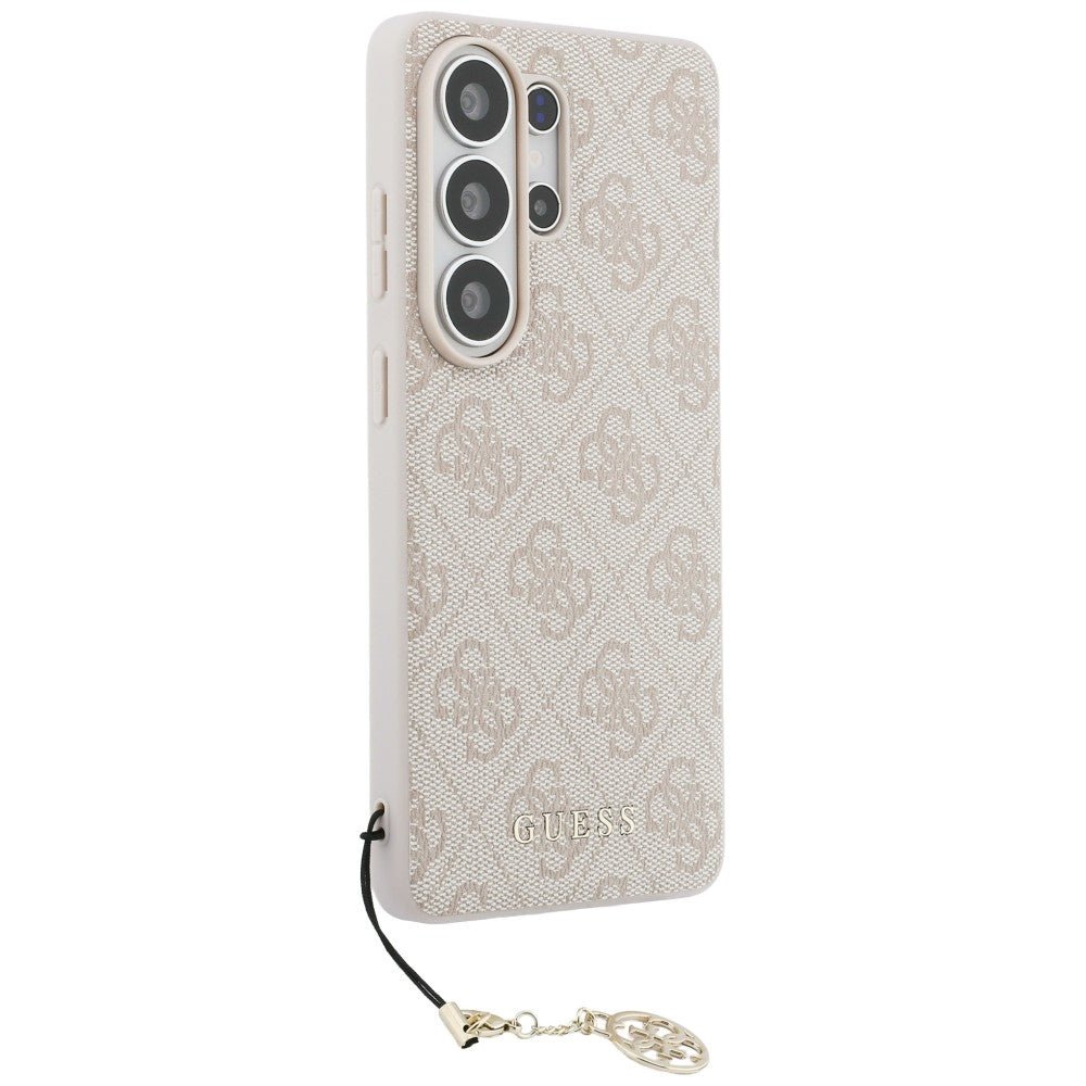 Guess Samsung Galaxy S26 Ultra - Θήκη με Επένδυση Συνθετικού Δέρματος και MagSafe - 4G Classic Logo Charm MagSafe - Pink