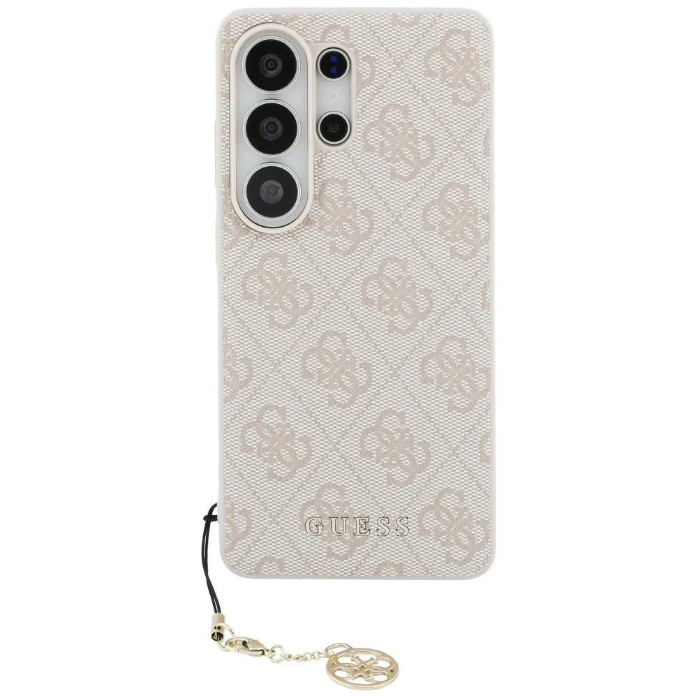 Guess Samsung Galaxy S26 Ultra - Θήκη με Επένδυση Συνθετικού Δέρματος και MagSafe - 4G Classic Logo Charm MagSafe - Pink