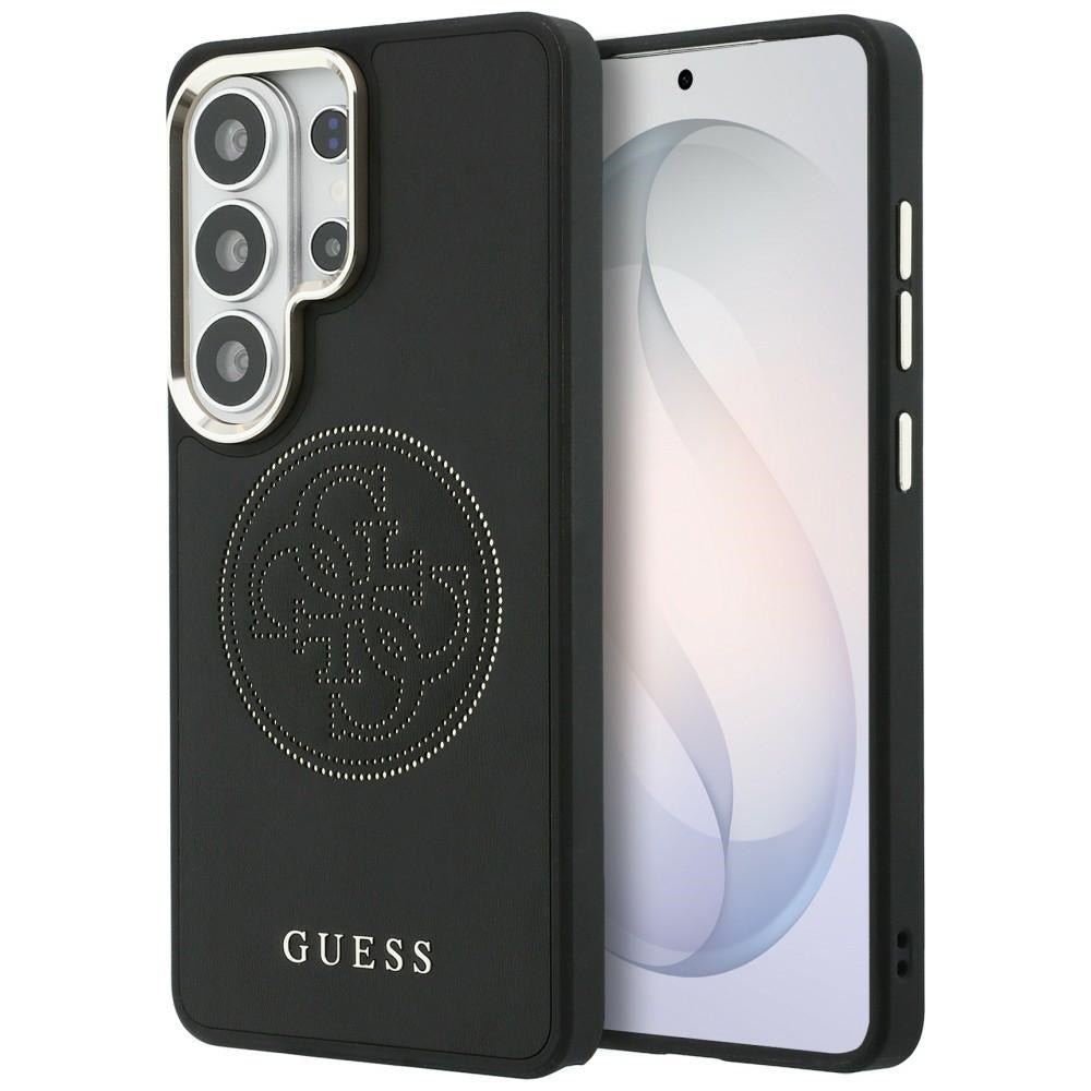Guess Samsung Galaxy S26 Ultra - Θήκη με Επένδυση Συνθετικού Δέρματος MagSafe - Perforated Logo - Black