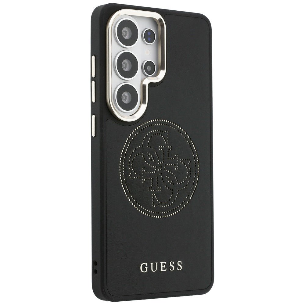 Guess Samsung Galaxy S26 Ultra - Θήκη με Επένδυση Συνθετικού Δέρματος MagSafe - Perforated Logo - Black