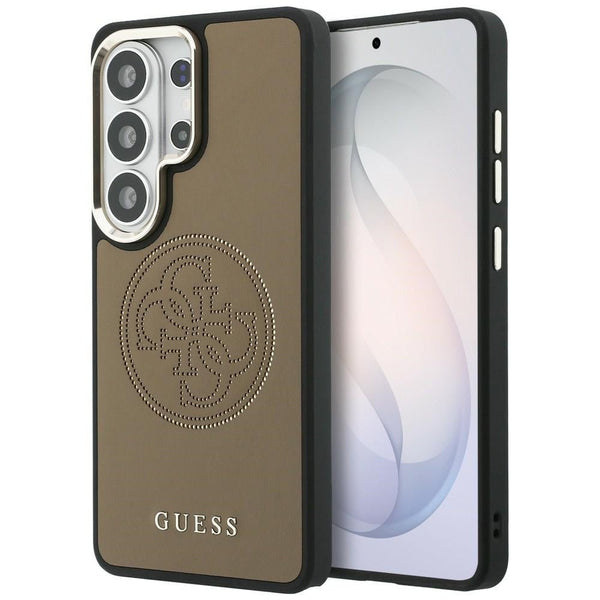 Guess Samsung Galaxy S26 Ultra - Θήκη με Επένδυση Συνθετικού Δέρματος - Perforated Logo MagSafe - Brown