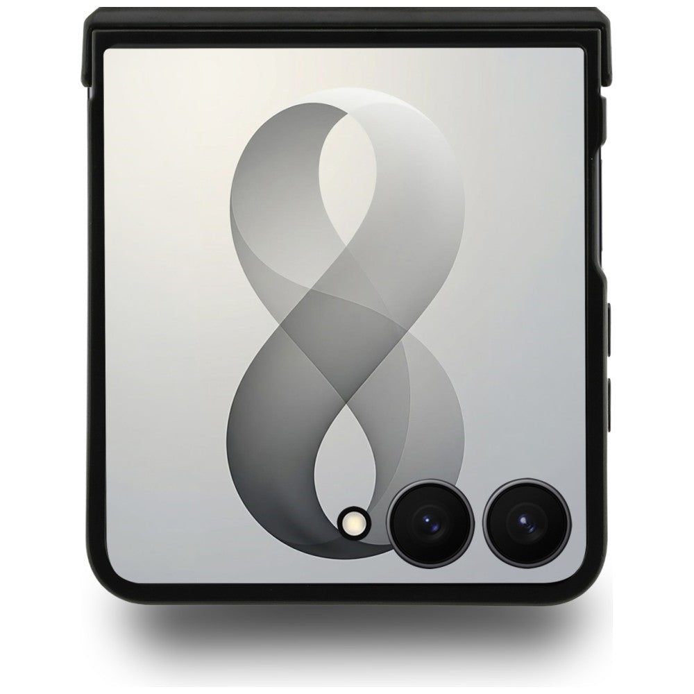 Guess Samsung Galaxy Z Flip8 - Σκληρή Θήκη με Πλαίσιο Σιλικόνης και Επένδυση Συνθετικού Δέρματος - 4G Classic - Black