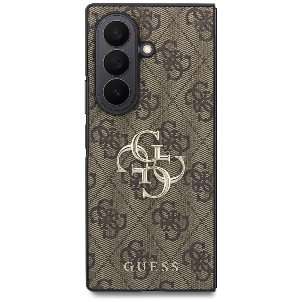 Guess Samsung Galaxy Z Fold8 Ultra - Σκληρή Θήκη με Επένδυση από Οικολογικό Δέρμα - Big 4G Logo - Brown