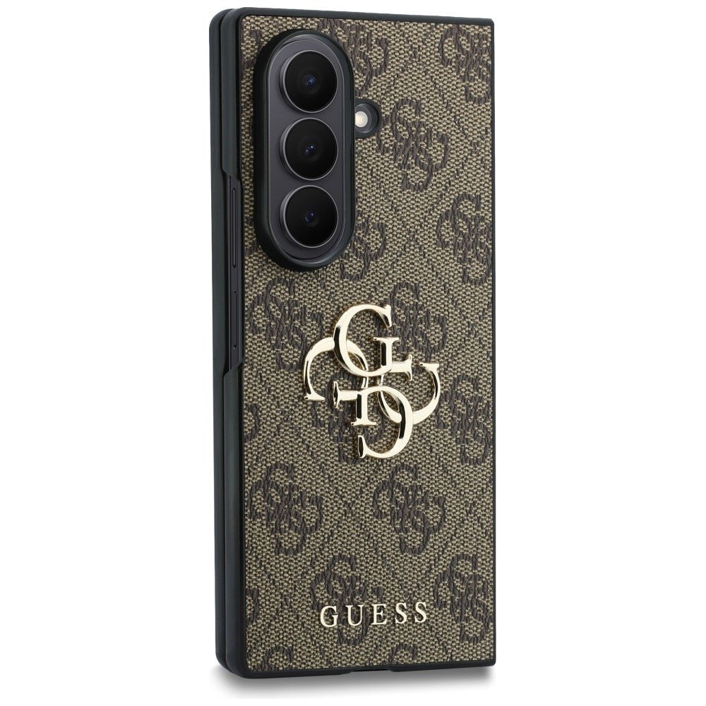 Guess Samsung Galaxy Z Fold8 Ultra - Σκληρή Θήκη με Επένδυση από Οικολογικό Δέρμα - Big 4G Logo - Brown