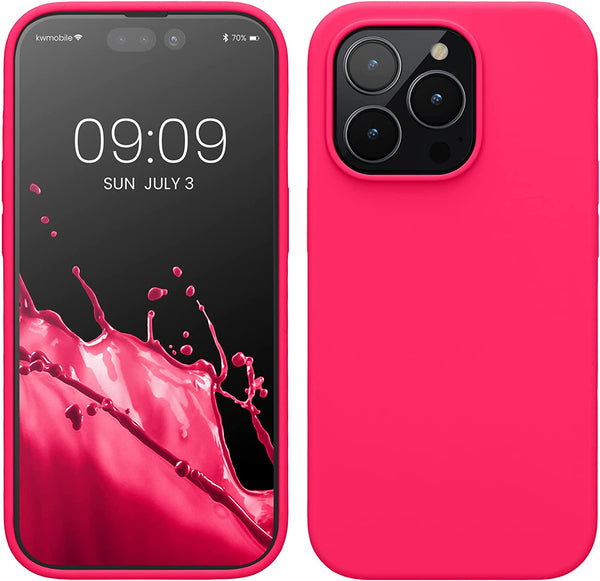 KW iPhone 14 Pro Θήκη Σιλικόνης TPU - Neon Pink - 59073.77