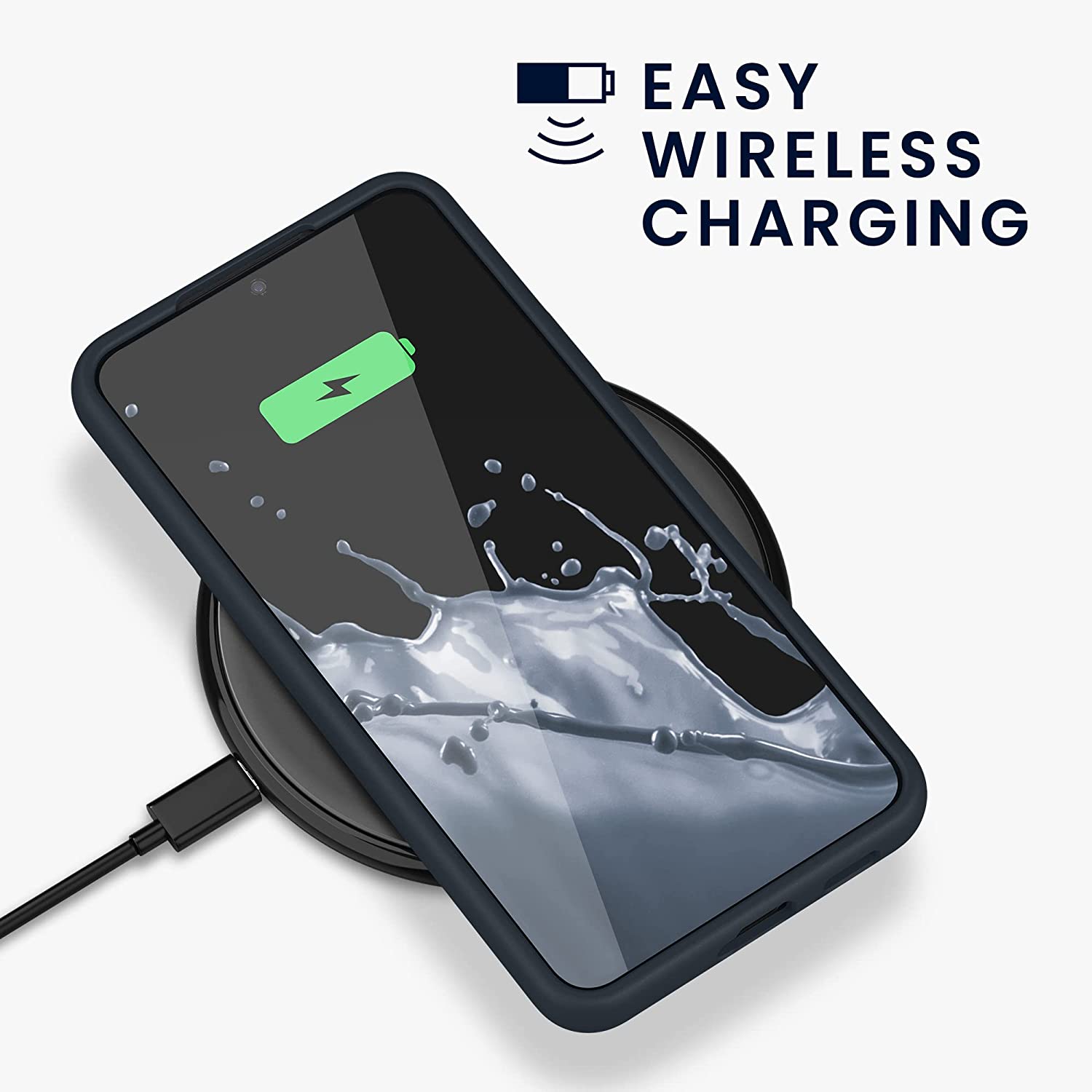 KW Samsung Galaxy S22 Plus Θήκη Σιλικόνης Rubberized TPU - Blueberry Blue - 56761.186