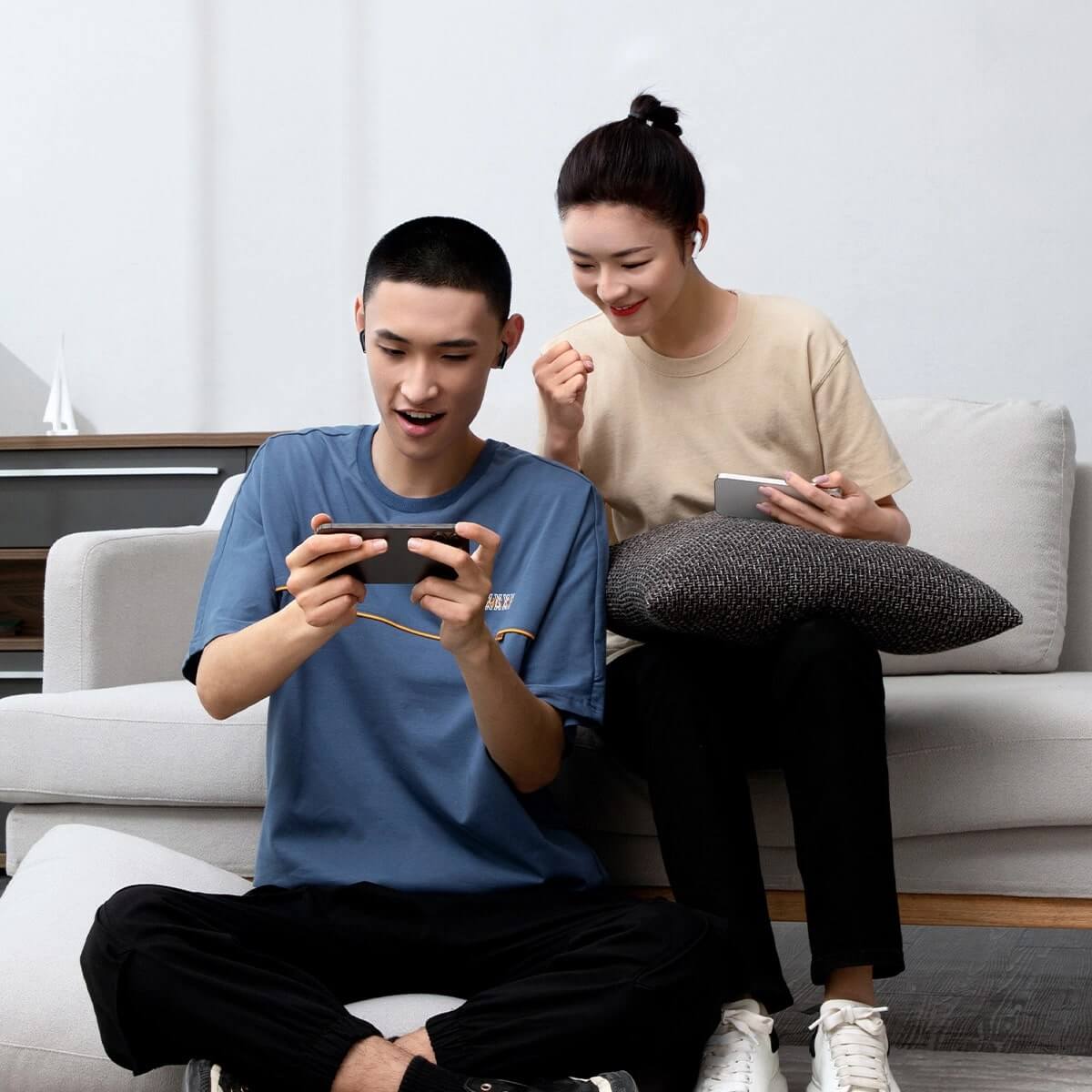 Baseus Bowie E8 TWS Bluetooth 5.0 - Ασύρματα ακουστικά για Κλήσεις / Μουσική - White - NGTW050202