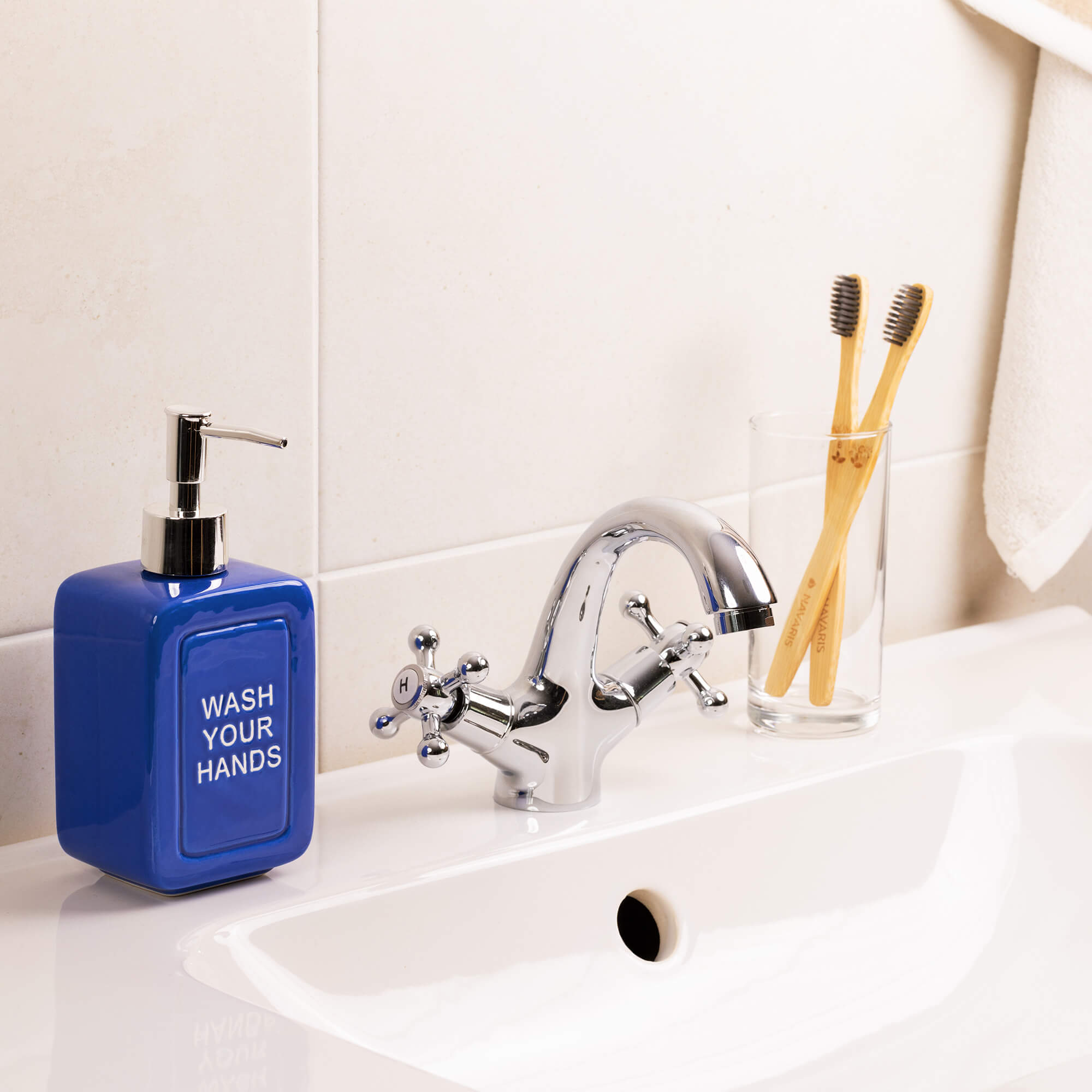 Navaris Σετ με 2 Κεραμικές Σαπουνοθήκες - Blue - 55214.01