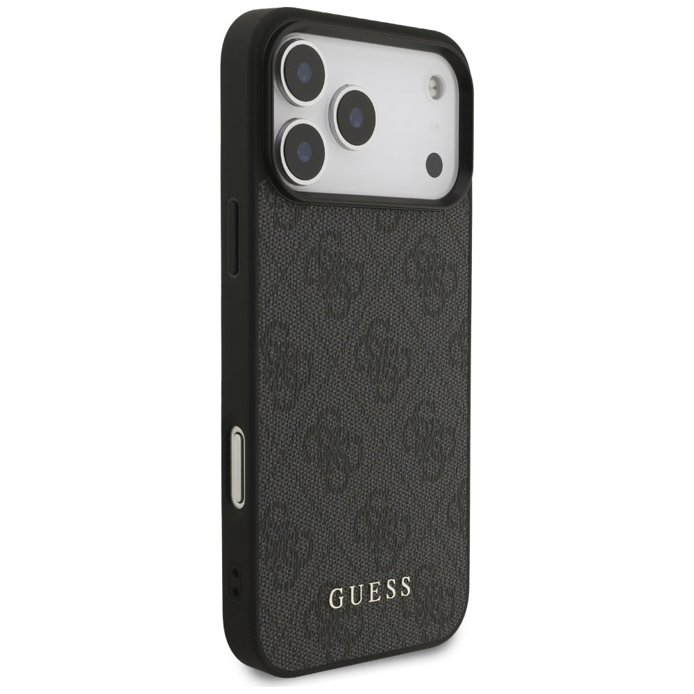 Guess iPhone 17 Pro Max - 4G Classic - Σκληρή Θήκη με Πλαίσιο Σιλικόνης και Επένδυση Συνθετικού Δέρματος - Black - GUHCP17XG4GFGR