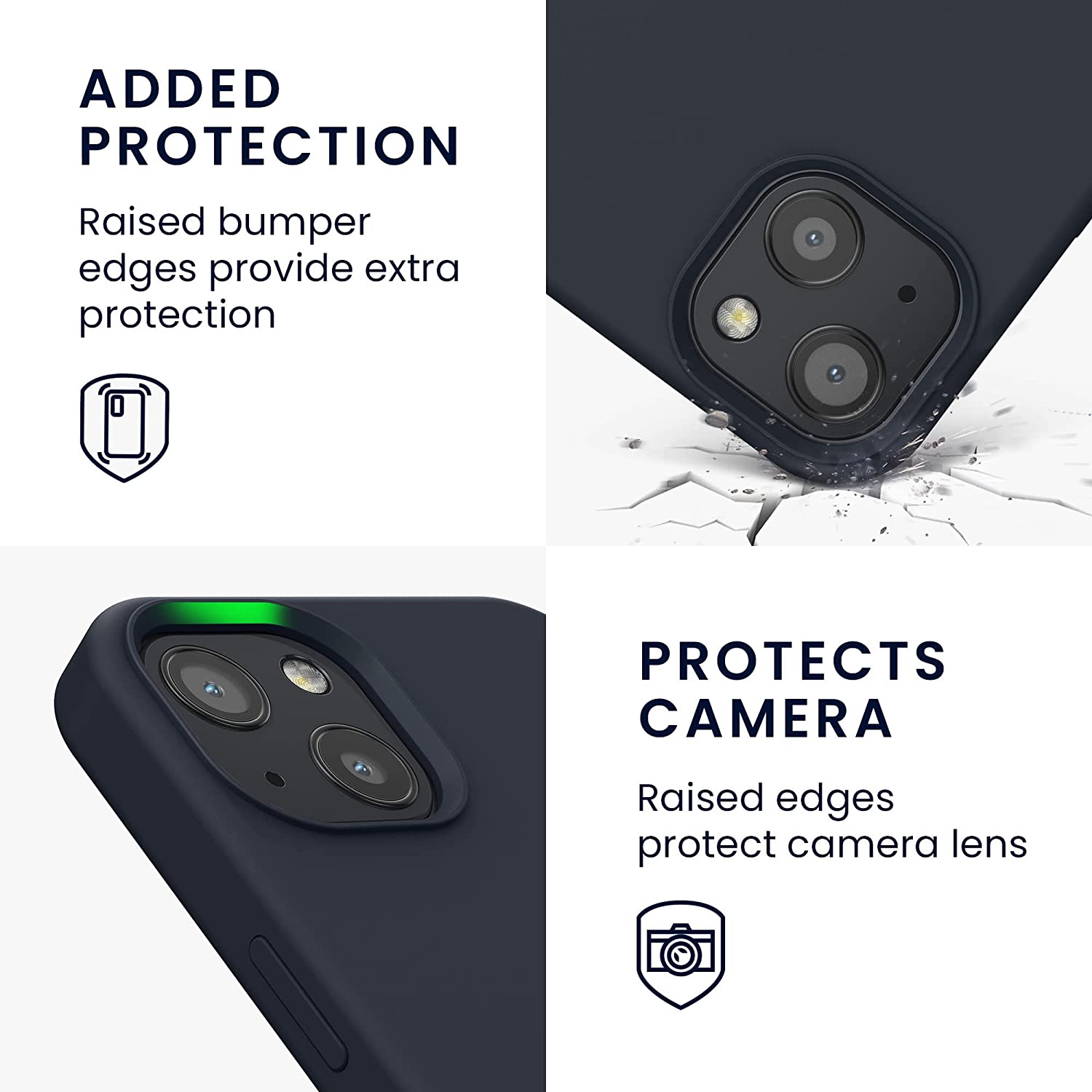 KW iPhone 13 Θήκη Σιλικόνης Rubberized TPU - Blueberry Blue - 55878.186