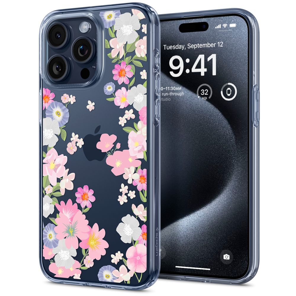 Spigen iPhone 15 Pro Liquid Crystal Θήκη Σιλικόνης - Blossom