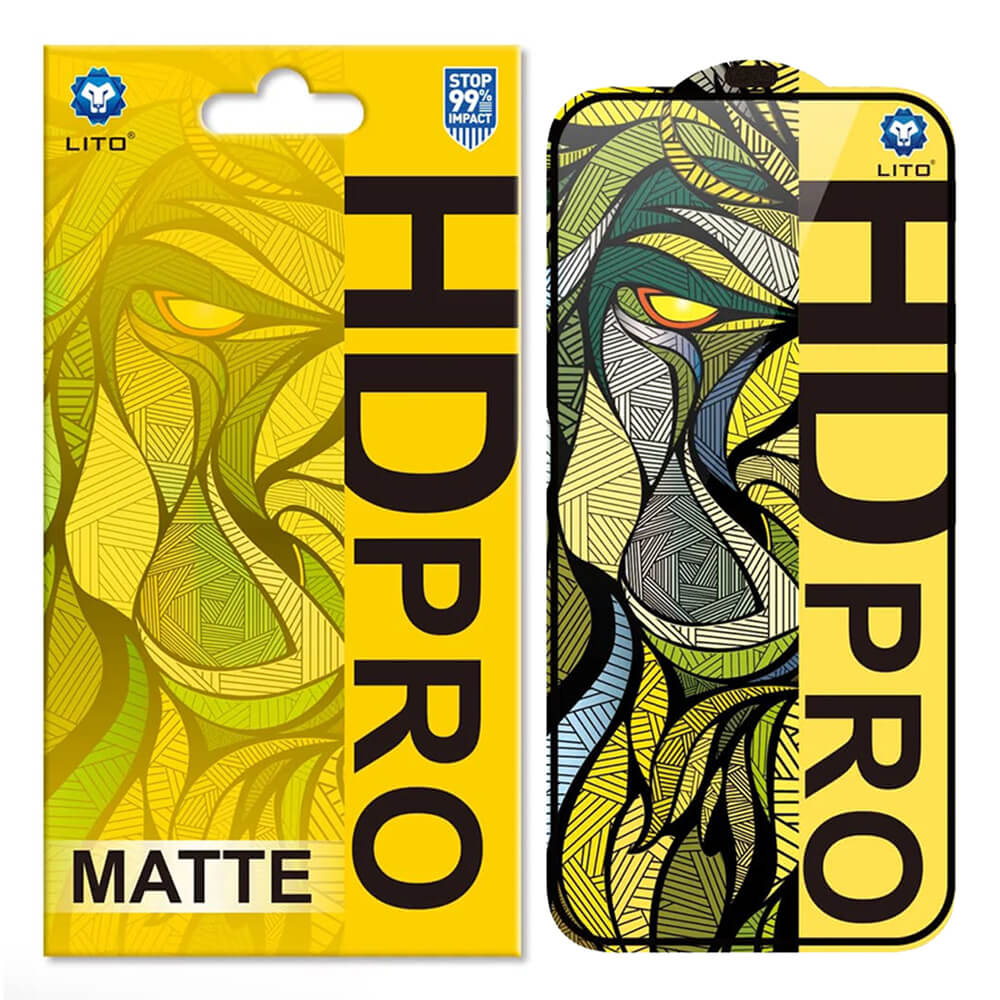 Lito iPhone 16 Plus HD Pro Matte Αντιχαρακτικό Γυαλί Οθόνης - Black