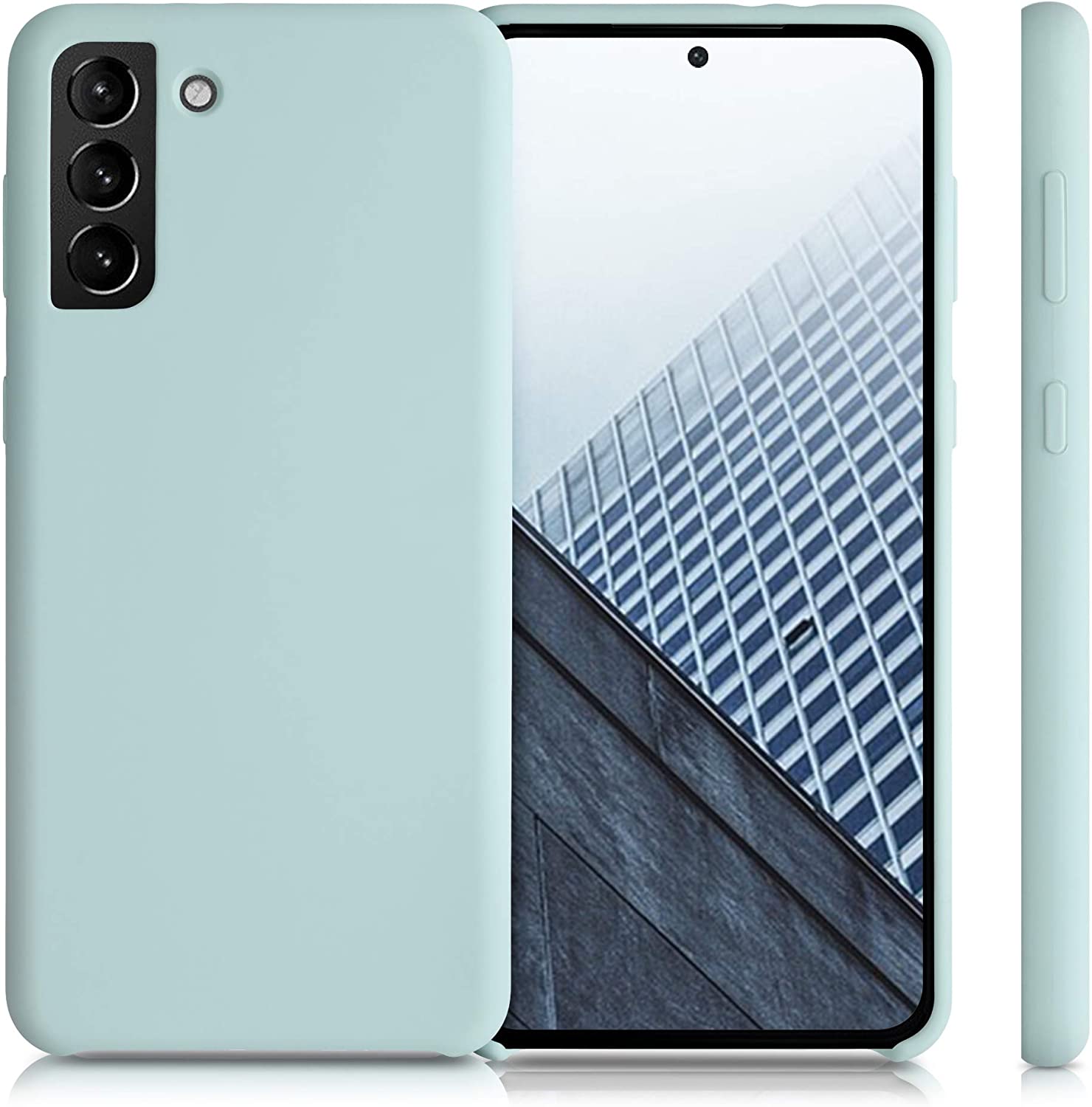 KW Samsung Galaxy S21 Plus Θήκη Σιλικόνης Rubber TPU - Frosty Mint - 54066.200