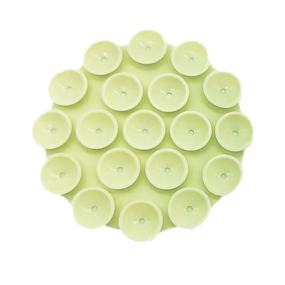 Techsuit Phone Holder Αξεσουάρ Στερέωσης Κινητού με Ενσωματωμένες Βεντούζες - Round Shape - Green