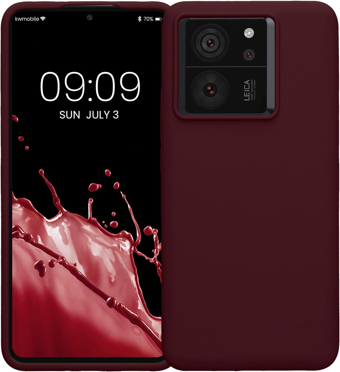 KW Xiaomi 13T / 13T Pro Rubberized TPU Θήκη Σιλικόνης - Bordeaux Purple