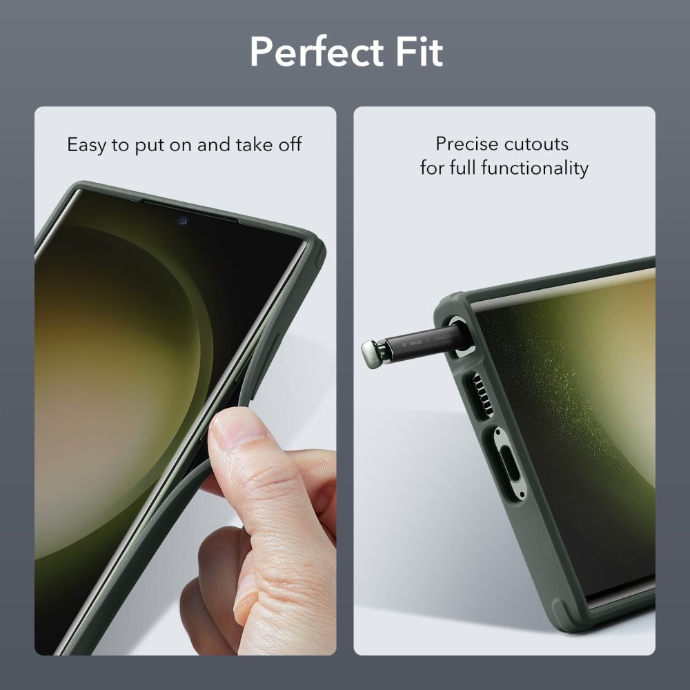 ESR Samsung Galaxy S23 Ultra Classic Kickstand Σκληρή Θήκη με Πλαίσιο Σιλικόνης και Stand - Διάφανη / Green