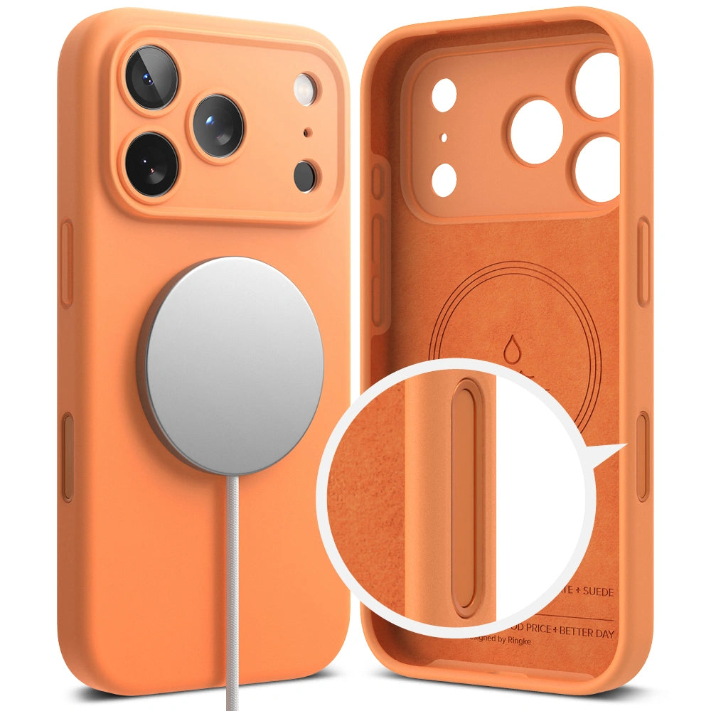 Ringke iPhone 17 Pro - Silicone Magnetic MagSafe - Θήκη Σιλικόνης με MagSafe - Tangerine