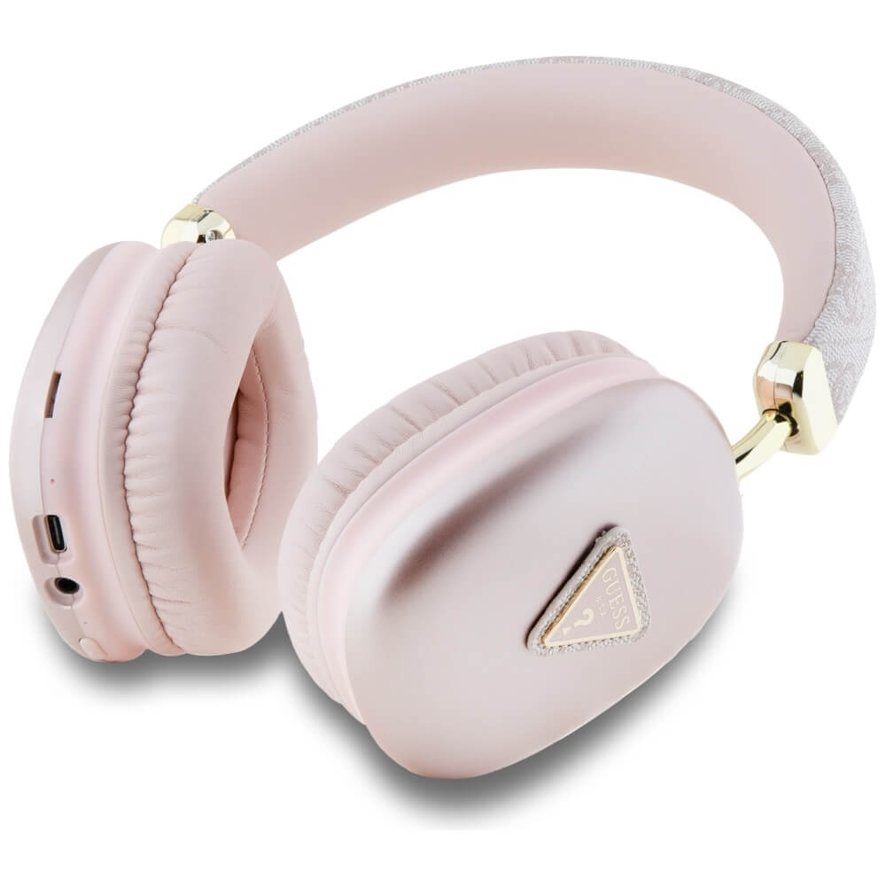 Guess Over-Ear 4G Triangle Logo - Ασύρματα Bluetooth Ακουστικά - Pink
