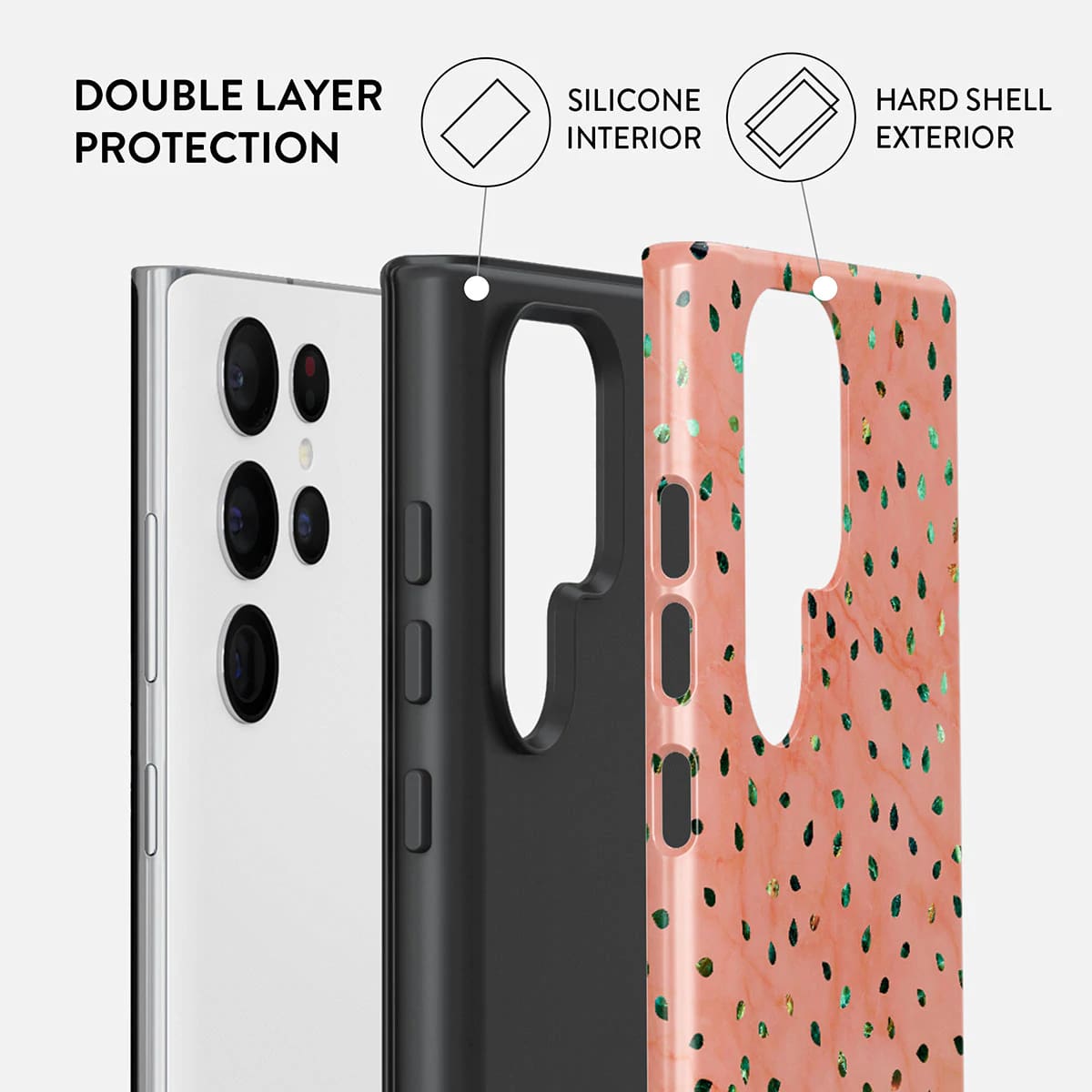 Burga Samsung Galaxy S22 Ultra Fashion Tough Σκληρή Θήκη - Watermelon Shake