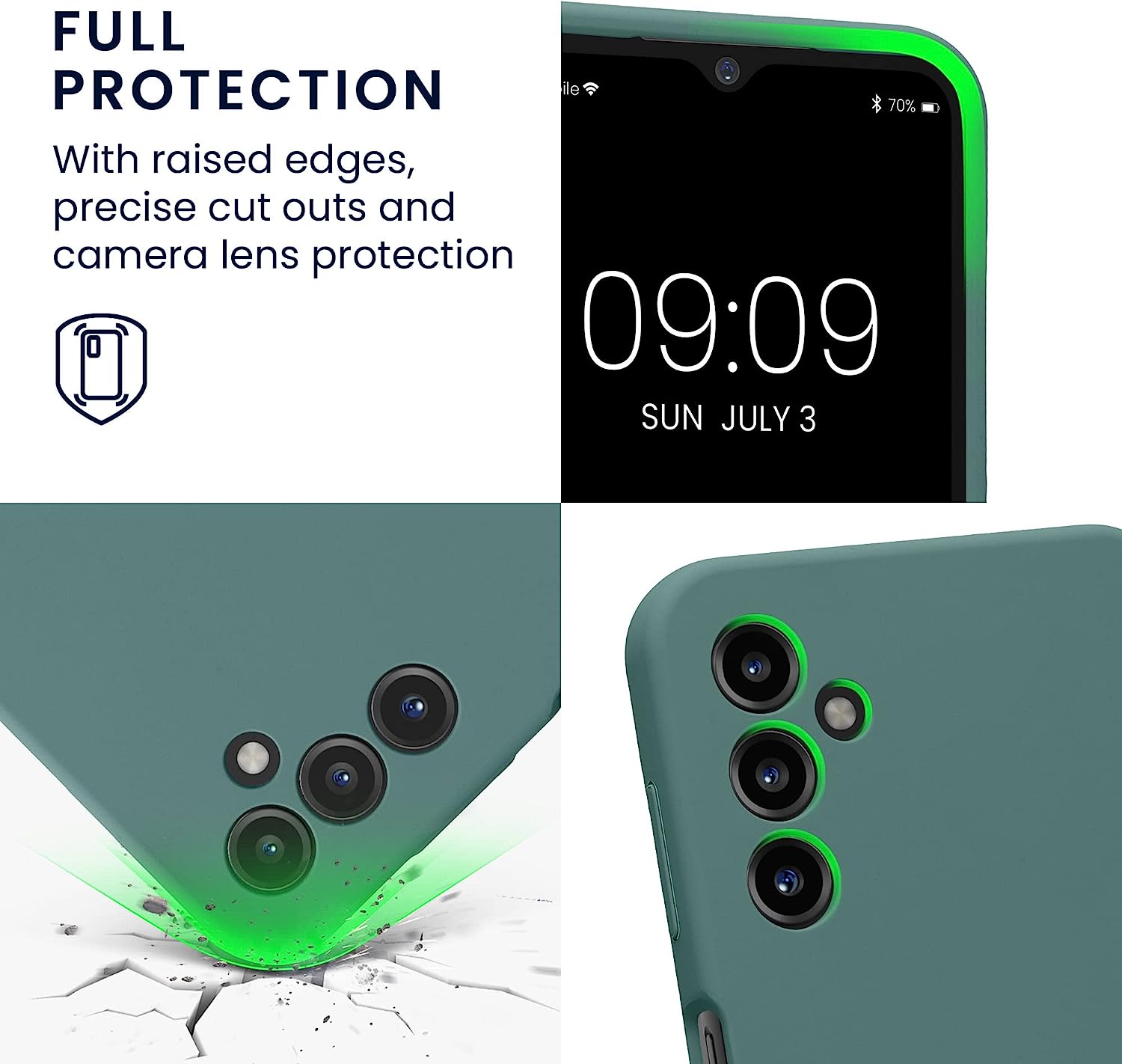 KW Samsung Galaxy A14 5G Θήκη Σιλικόνης Rubber TPU - Arctic Night - 60808.207