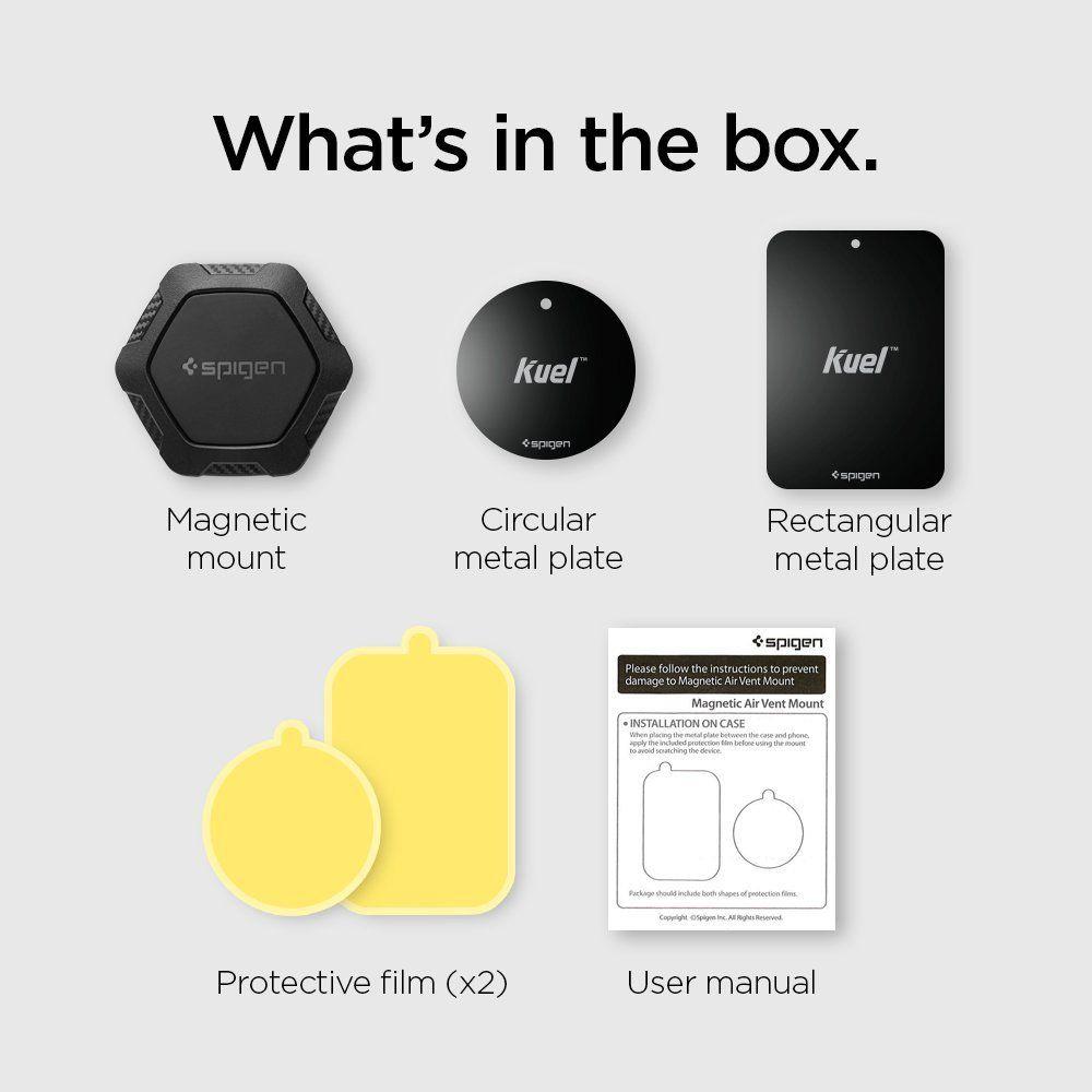 Spigen QS11 Air Vent Magnetic Car Mount Holder Βάση Αυτοκινήτου Αεραγωγού - Black