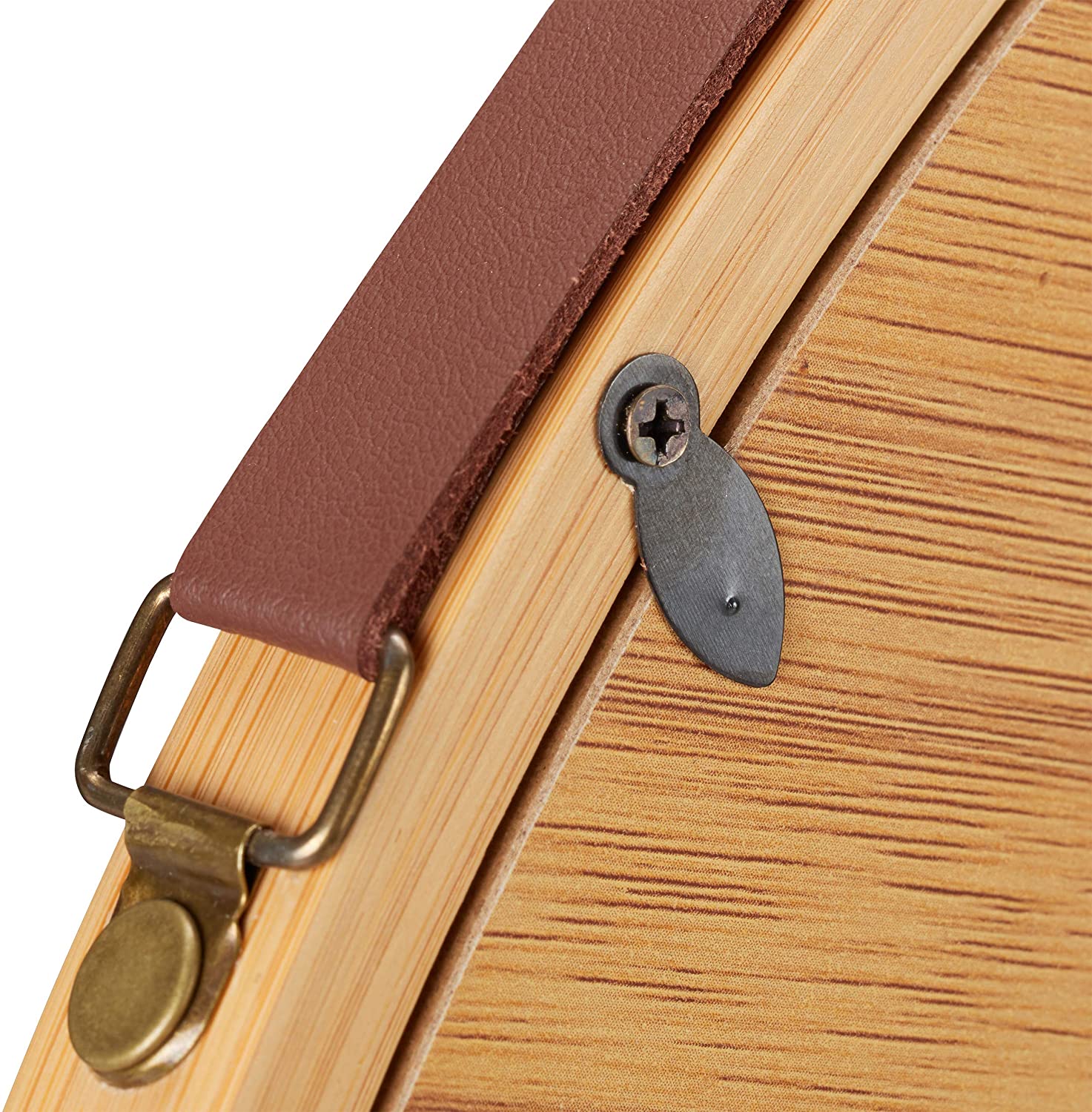 Relaxdays Διακοσμητικός Καθρέπτης Τοίχου από Μπαμπού Design Round - Natural - 4052025265021