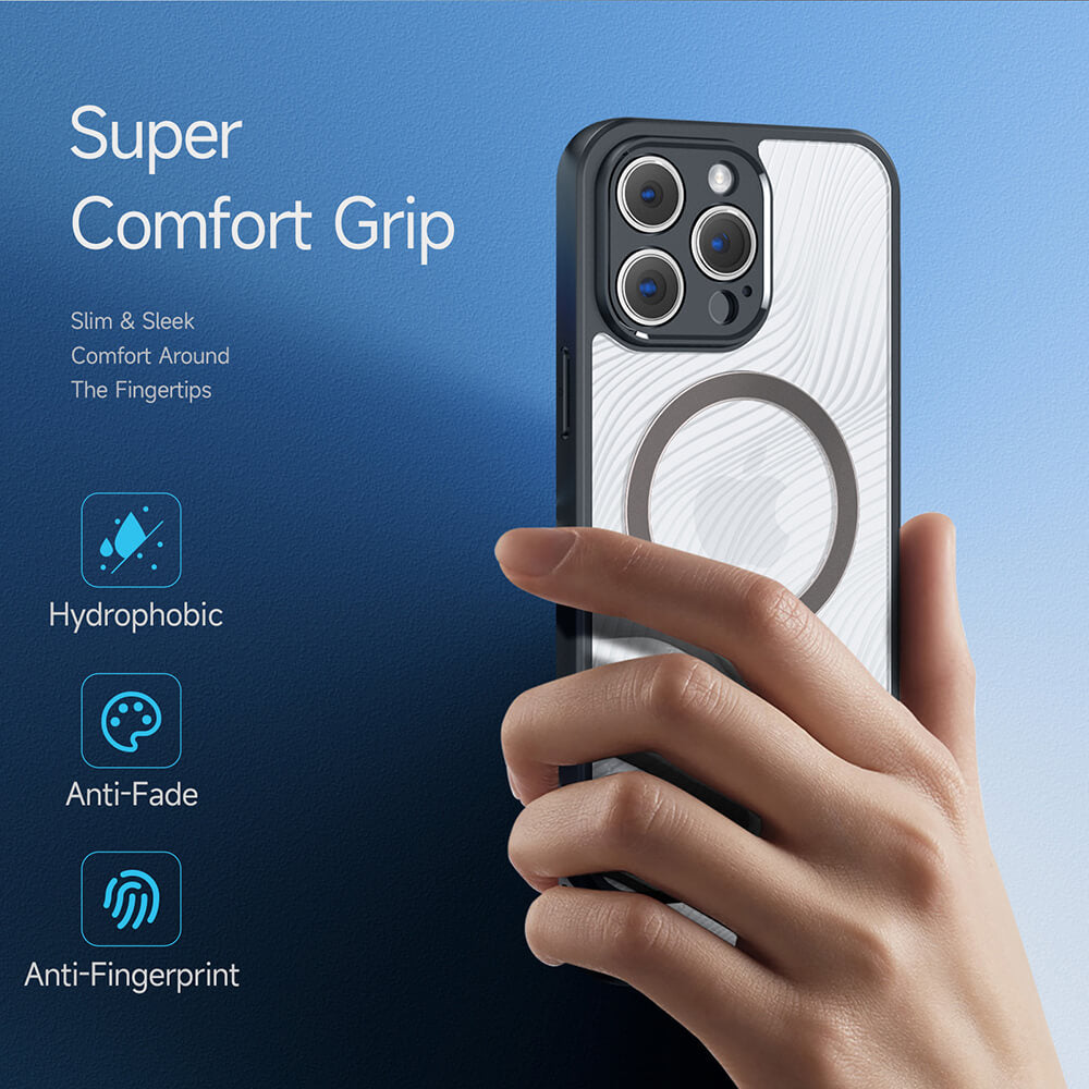 Dux Ducis iPhone 14 Pro Aimo MagSafe Σκληρή Θήκη με Πλαίσιο Σιλικόνης και MagSafe - Black