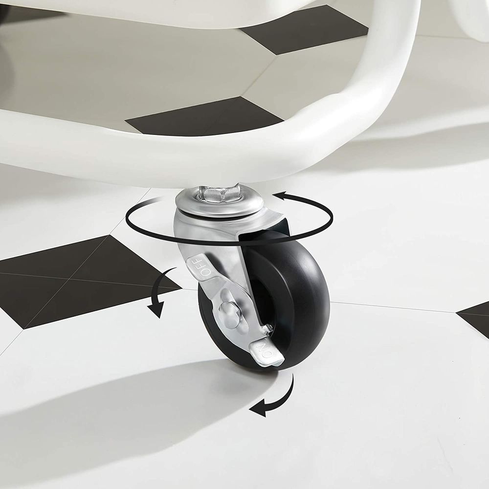 Songmics Καρότσι Οργάνωσης και Αποθήκευσης με 3 Ράφια - 42 x 35 x 86.5 cm - White - BSC067W01