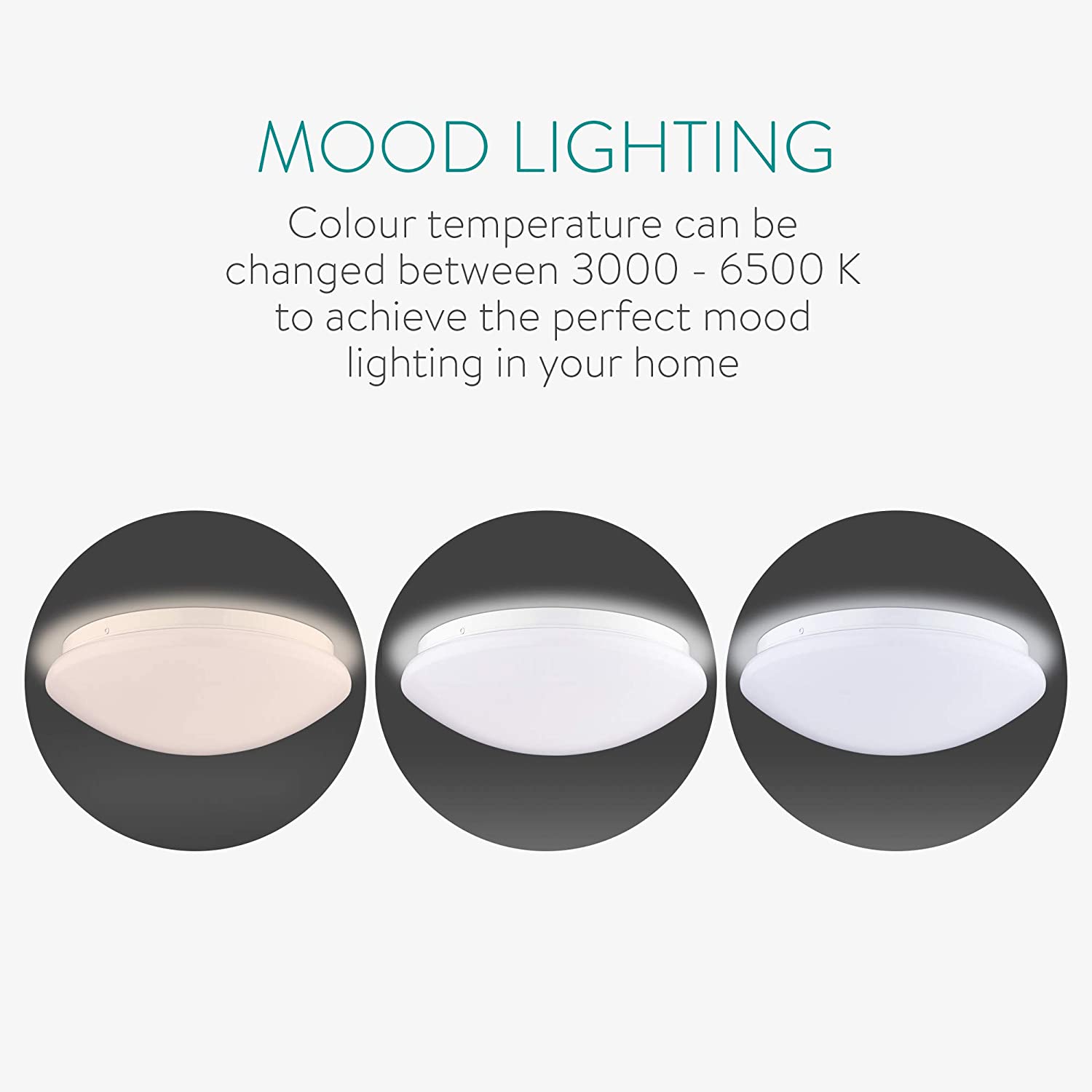 Navaris LED Φωτιστικό Οροφής - 29cm - 52606.18.01